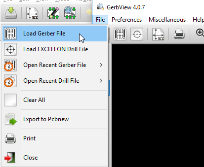 লোড জারবার ফাইল load gerber file